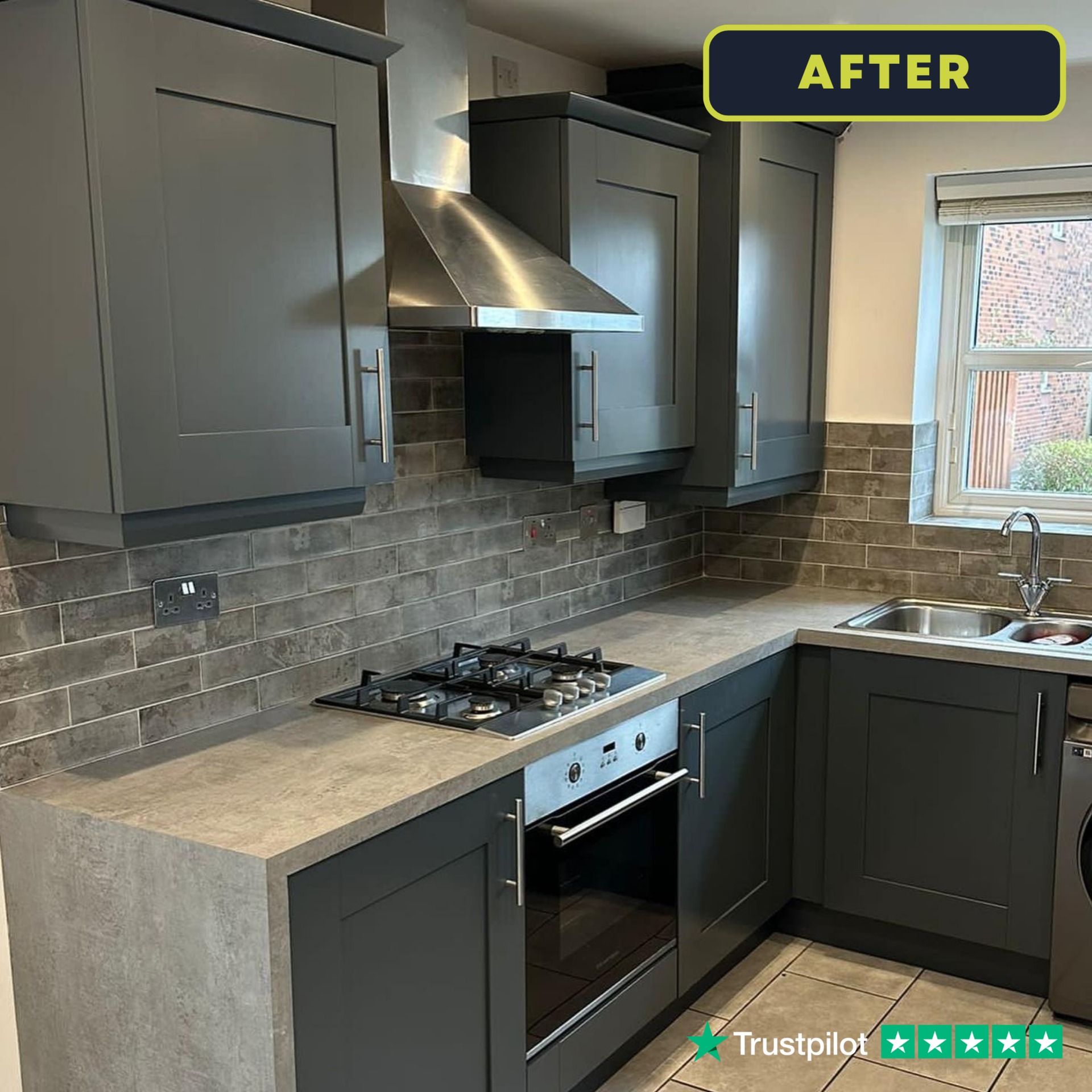 Kitchen Respraying project in Merseyside
